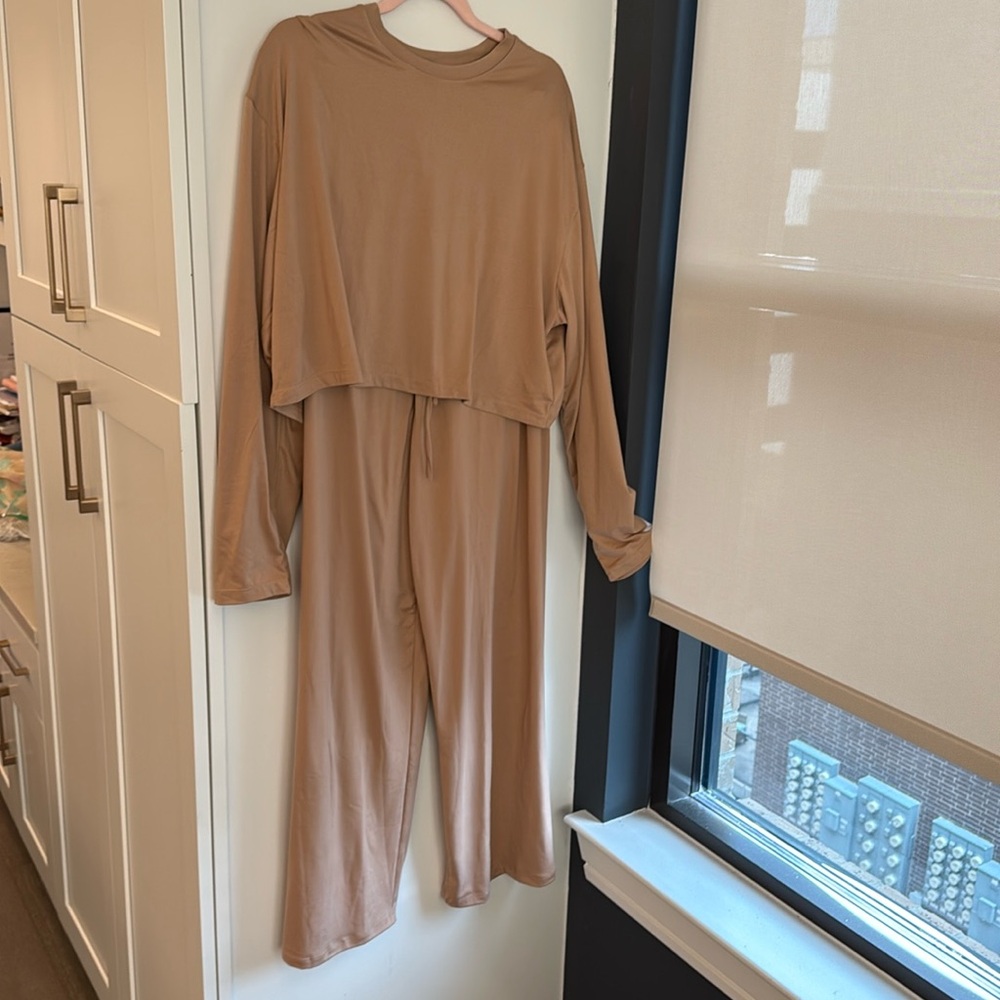 BUMPSUIT - Women's Tan Long Sleeve Top and Pants set